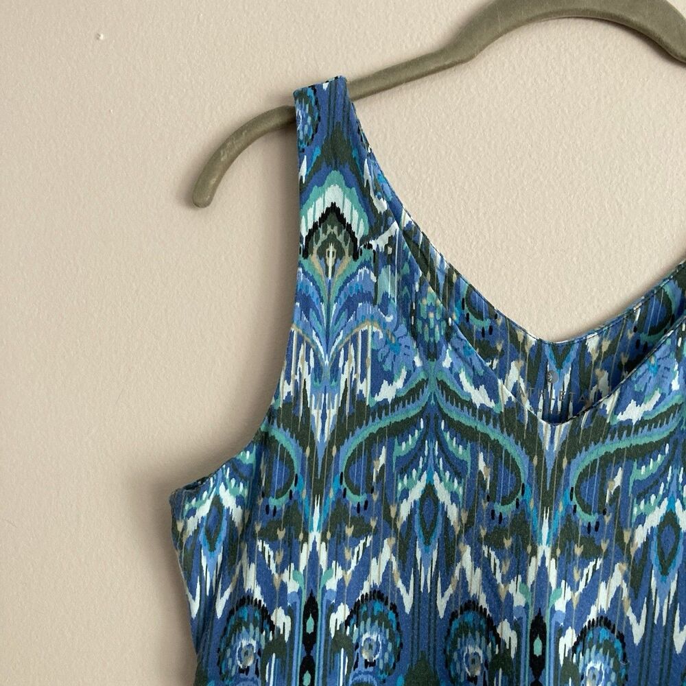 Athleta Dress Womens Blue Green Sleeveless Stretch Pullover Short Size Medium - Picture 3 of 10